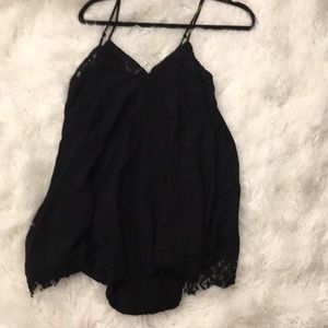 Black dress with lace details